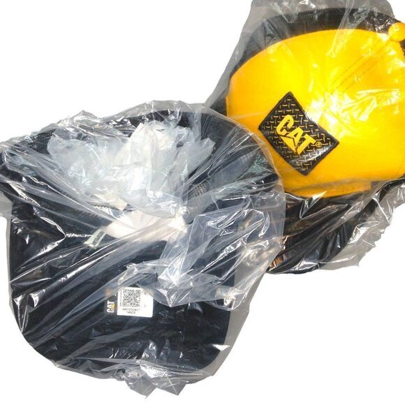 CAT Mesh Ball Cap Yellow and  Black NWT - Picture 2 of 2